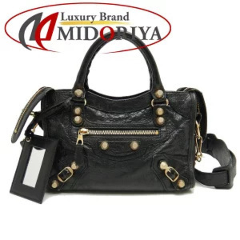 Balenciaga Giant City Handbag Lambskin Black